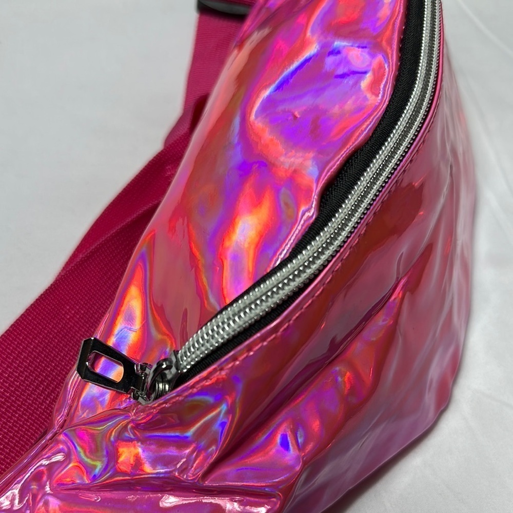 Pink Holographic Fanny Pack with Adjustable Strap - Picture 5 of 10